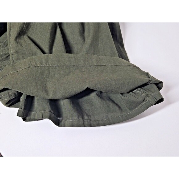 NEW LUCKY BRAND LINEN BLEND BROWN WIDE LEG TIE BACK CAPRI CROPPED JUMPSUIT XS - Picture 12 of 14